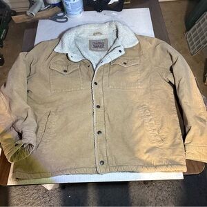 Levi's Tan Sherpa-Lined Corduroy vintage Trucker Jacket